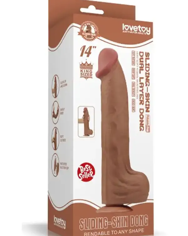 14'' Dual Layer Çift Katmanlı Dev Dildo 36 cm