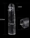 Flawless Şeffaf Penis Kılıfı 2.5 cm Uzatmalı