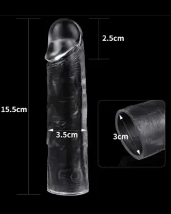 Flawless Şeffaf Penis Kılıfı 2.5 cm Uzatmalı