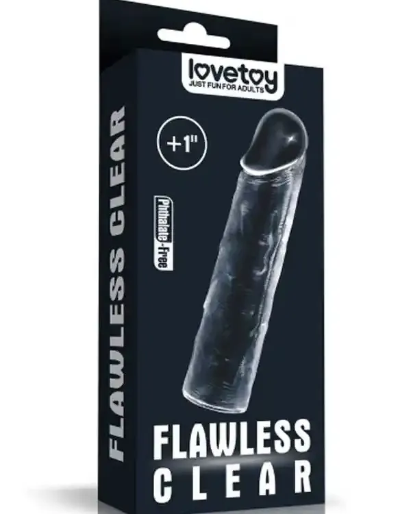 Flawless Şeffaf Penis Kılıfı 2.5 cm Uzatmalı