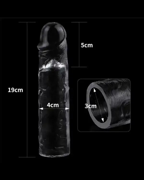 Flawless Şeffaf Penis Kılıfı 5 cm Uzatmalı