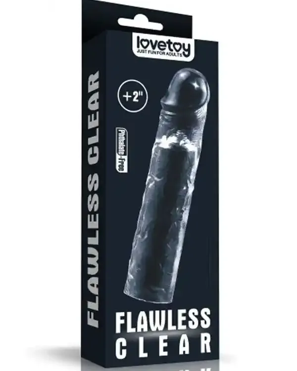 Flawless Şeffaf Penis Kılıfı 5 cm Uzatmalı