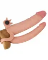 X Tender İkili Titreşimli Realistik Penis Kılıfı 2.5 cm Uzatmalı
