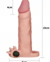 X Tender Titreşimli Realistik Penis Kılıfı 4 cm Uzatmalı