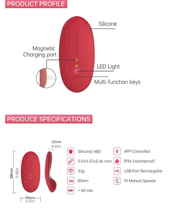 NYX Telefon Kontrollü Çiftler İçin Giyilebilir Vibratör