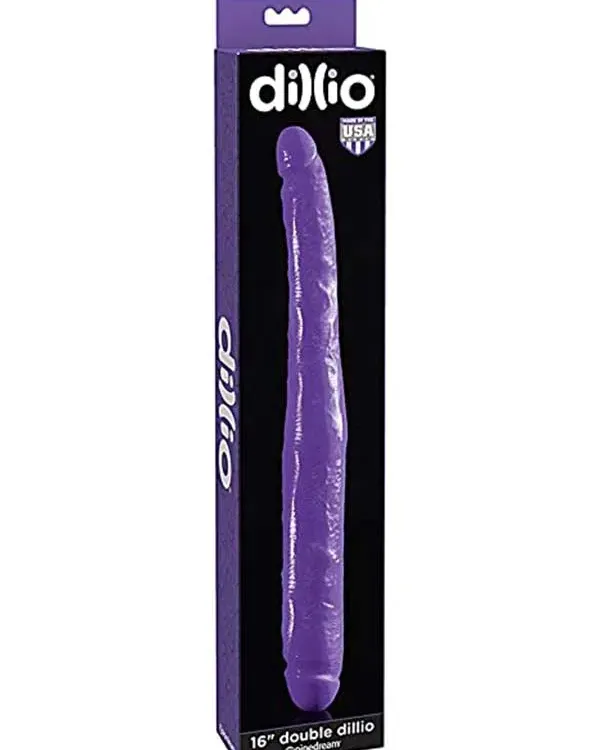 Double Dillio 16" Çift Başlı Dildo 43 cm Mor