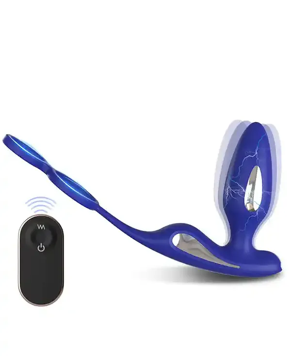 Penis Halkalı Prostat ve Elektro Şok Özellikli Anal Vibratör