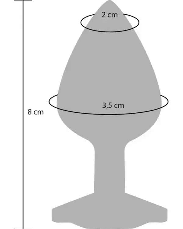 Silikon Yumuşak Dokulu Taşlı Anal Plug Medium Pembe