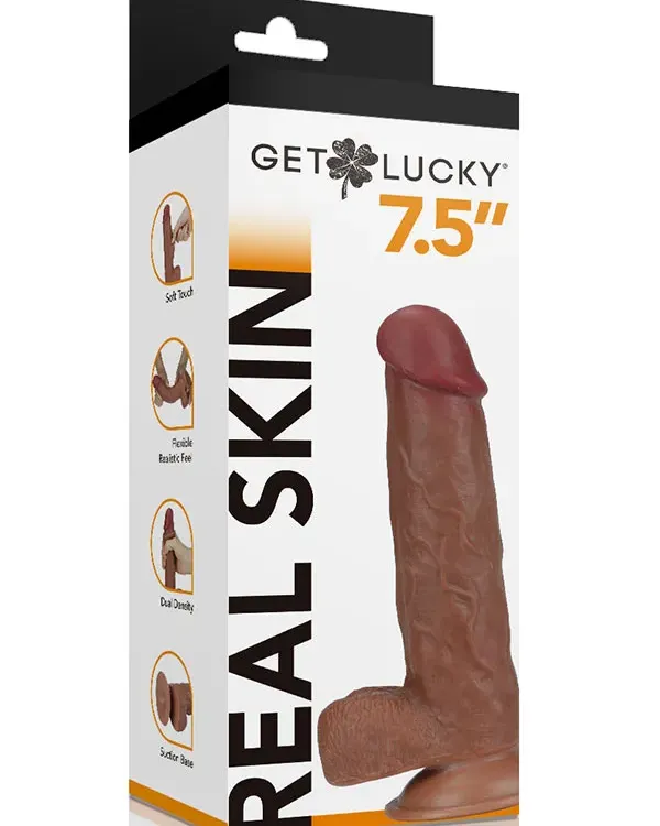7.5" Dual Layer Oynar Derili Realistik Melez Penis 19 cm