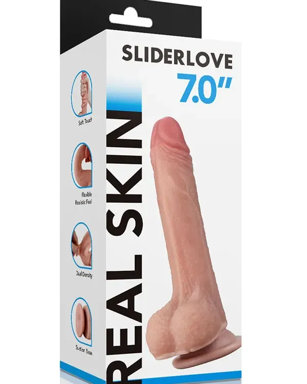 7" Dual Layer Oynar Derili Realistik Penis 18 cm