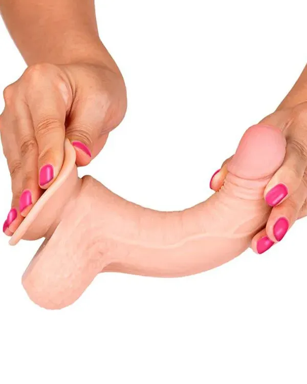 7" Dual Layer Oynar Derili Realistik Penis 18 cm