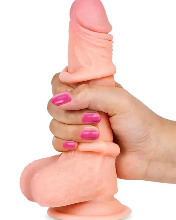 7" Dual Layer Oynar Derili Realistik Penis 18 cm