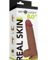 8" Dual Layer Oynar Derili Realistik Melez Penis 20