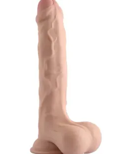 10" Dual Layer Oynar Derili Gerçekçi Penis 25 cm