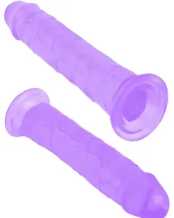 8.5" Realistik Mor Jel Dildo 21.5 cm