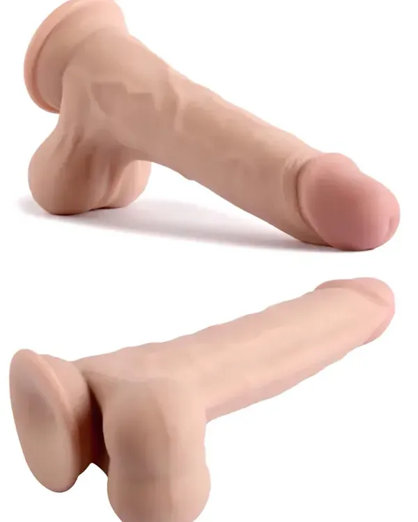 9" Dual Layer Oynar Derili Realistik Dildo 23 cm