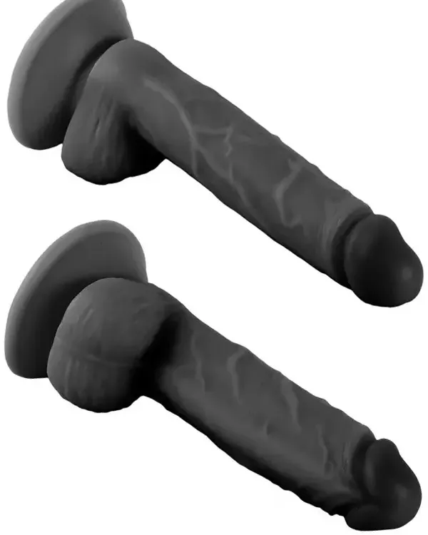 7.1” Realistik Dildo Siyah 18 cm