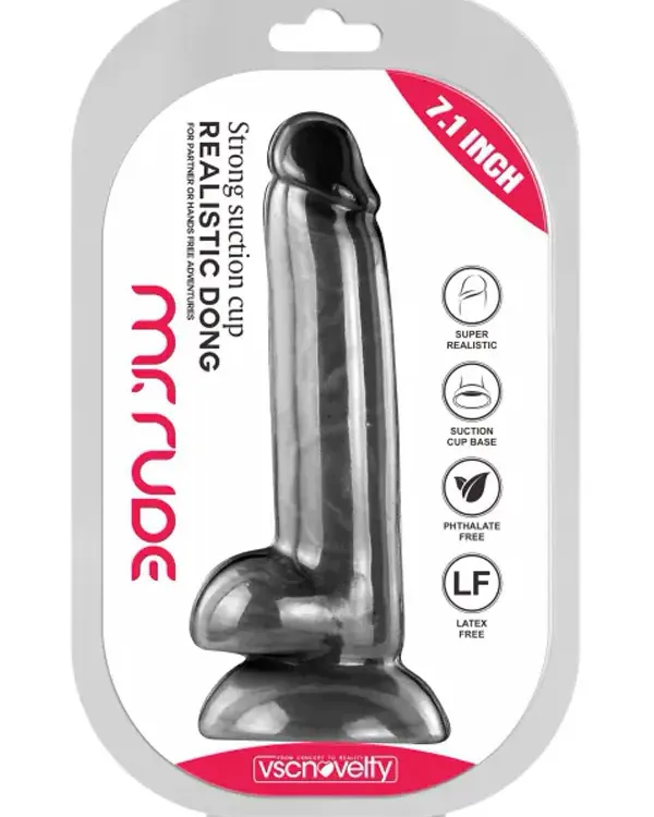 7.1” Realistik Dildo Siyah 18 cm