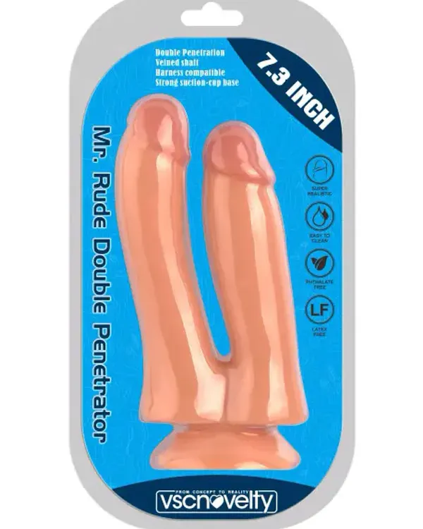 7.3” Çift Başlı Realistik Dildo