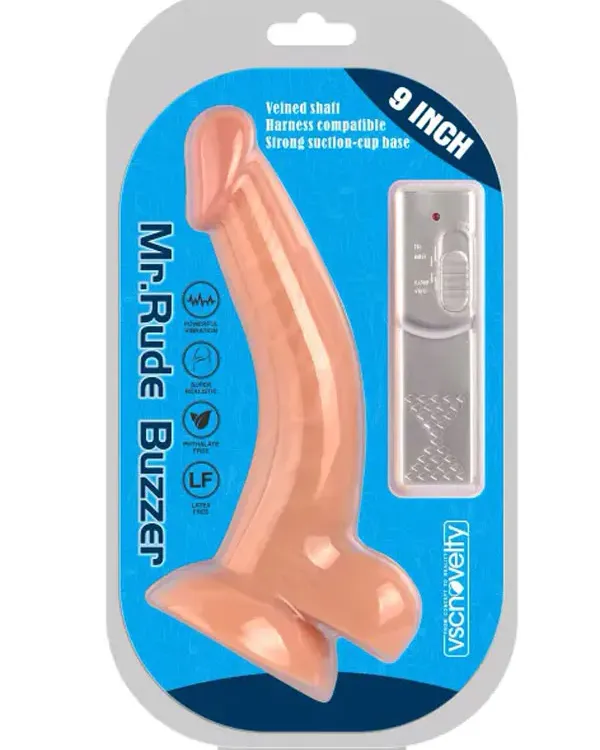 9” Eğik Titreşimli Realistik Penis 23 cm