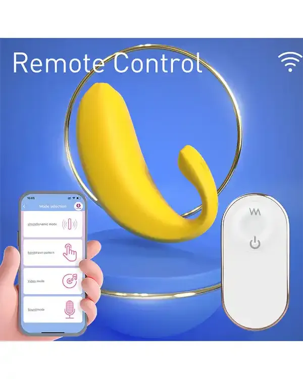 Muz Tasarımlı Giyilebilir Şarjlı Telefon Kontrollü Vibratör