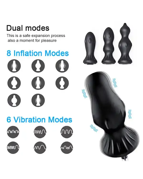 Titreşimli ve Şarjlı Şişirilebilir Anal Set