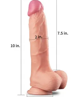 10″ Dual Layer Realistik Dildo 25 cm