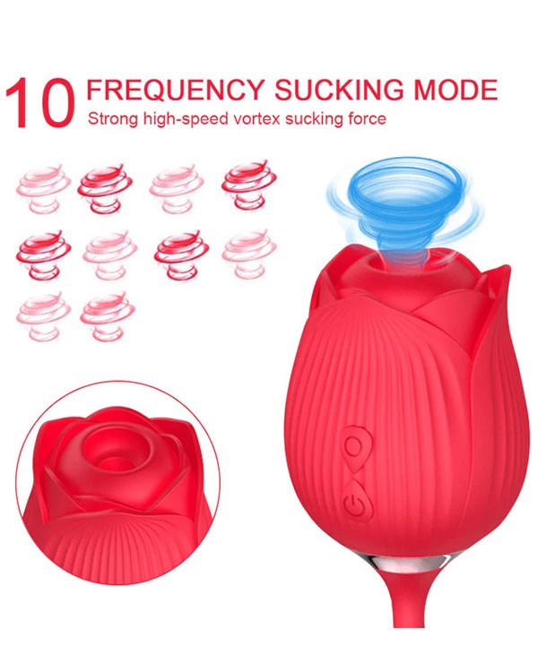 NOXXX Titreşimli İtme Hareketli Rose Vibratör