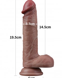7.5'' Dual Layered Silicone Cock