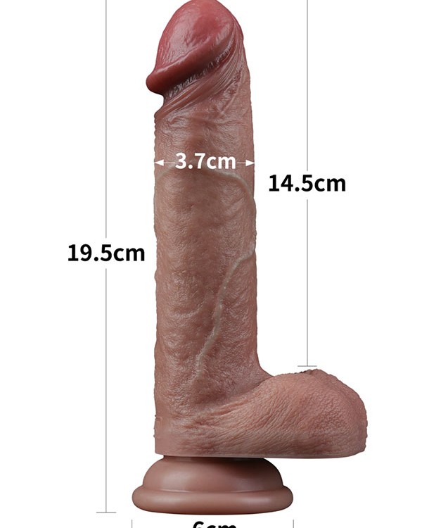 7.5'' Dual Layered Silicone Cock