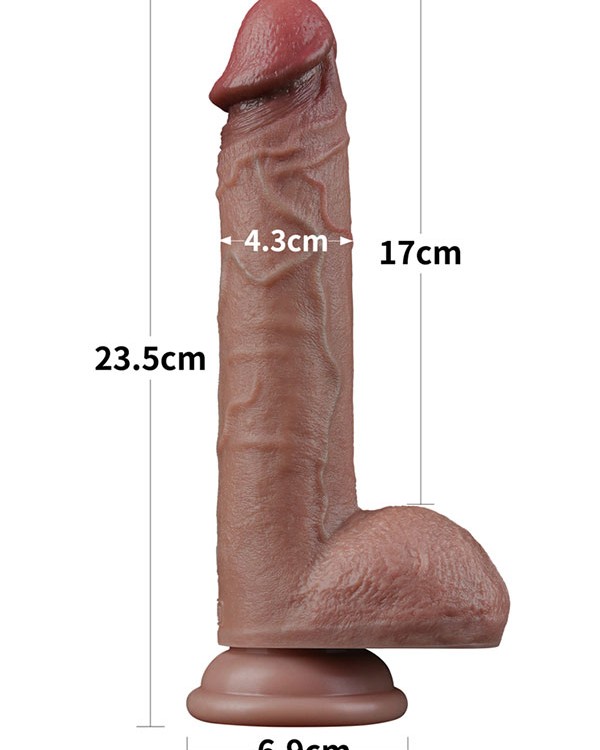 9'' Dual Layered Silicone Cock