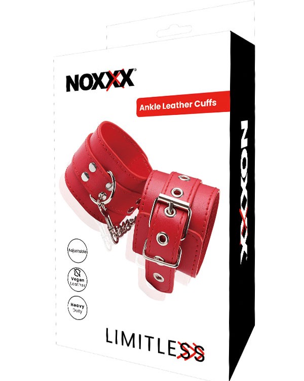 NOXXX LIMITLESS Kırmızı Deri Ayak Kelepçesi