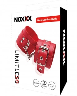 NOXXX LIMITLESS Kırmızı Deri El Kelepçesi