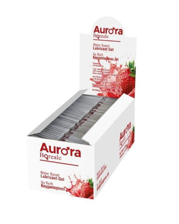 Aurora Boreale 5ml Şase Çilekli Kayganlaştırıcı Jel 100 Adet