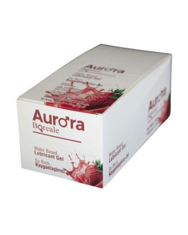 Aurora Boreale 5ml Şase Çilekli Kayganlaştırıcı Jel 100 Adet