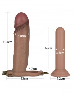 LoveToy Ingen 9'' Enhanced Set L/XL/2XL İçi Boş Kemerli Penis