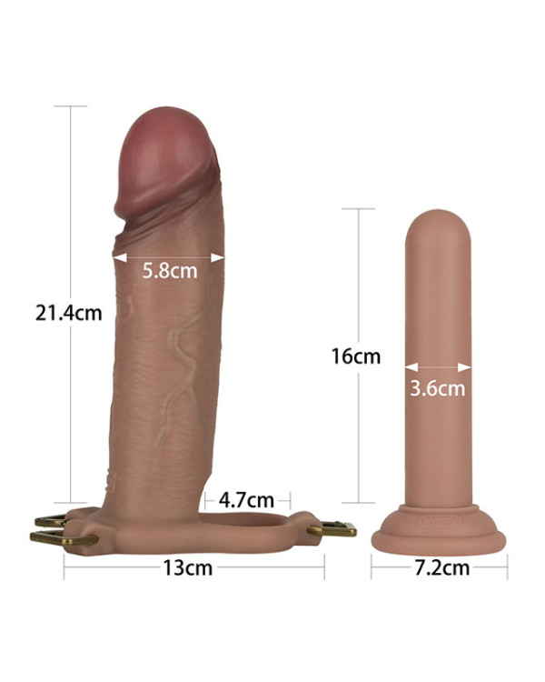 LoveToy Ingen 9'' Enhanced Set L/XL/2XL İçi Boş Kemerli Penis