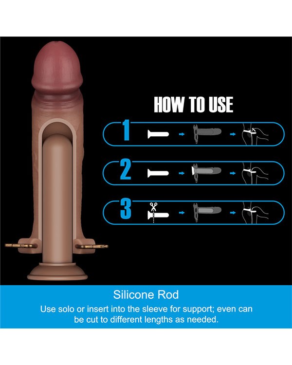 LoveToy Ingen 9'' Enhanced Set L/XL/2XL İçi Boş Kemerli Penis