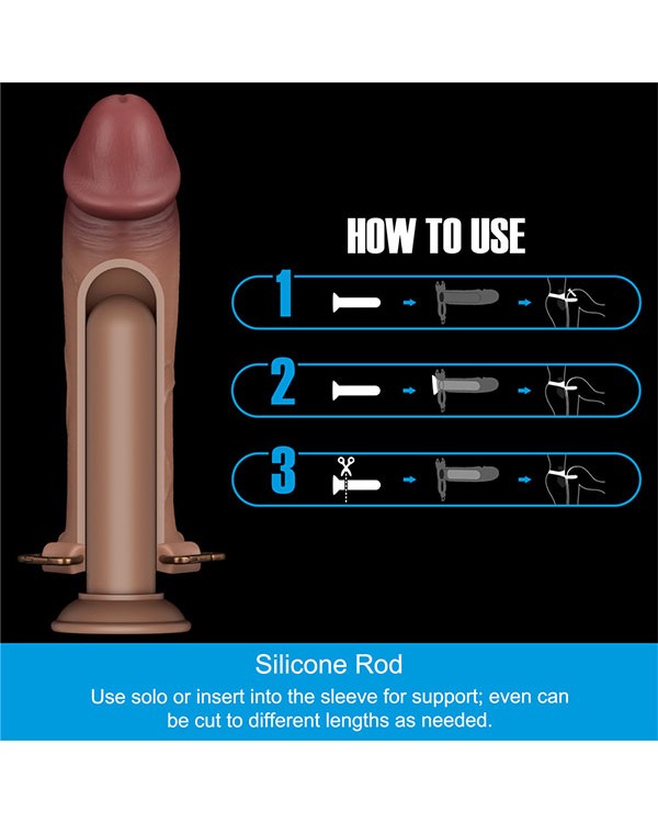 LoveToy Ingen 10'' Enhanced Set L/XL/2XL İçi Boş Kemerli Penis