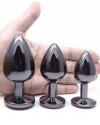 NOXXX Siyah Alüminyum Anal Plug 3'lü Set