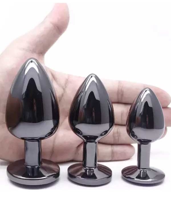 NOXXX Siyah Alüminyum Anal Plug 3'lü Set