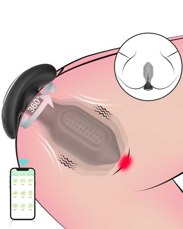 NOXXX A-Heros BUDD APP Kontrol ve Uzaktan Kumandalı 360° Anal Plug