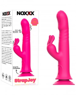 NOXXX StrapJoy İleri Geri Hareketli Döner Başlı Strapon Uyumlu Vantuzlu Vibratör
