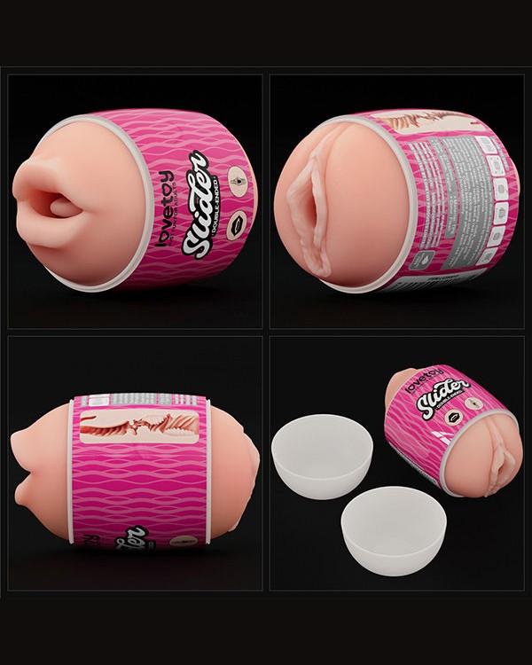 LoveToy Slider Double-Ended Ağız ve Vajina Mastürbator