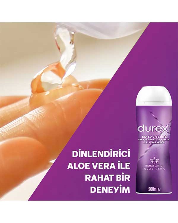 Durex Aloe Vera 2'si 1 Arada Masaj Jeli ve Kayganlaştırıcı